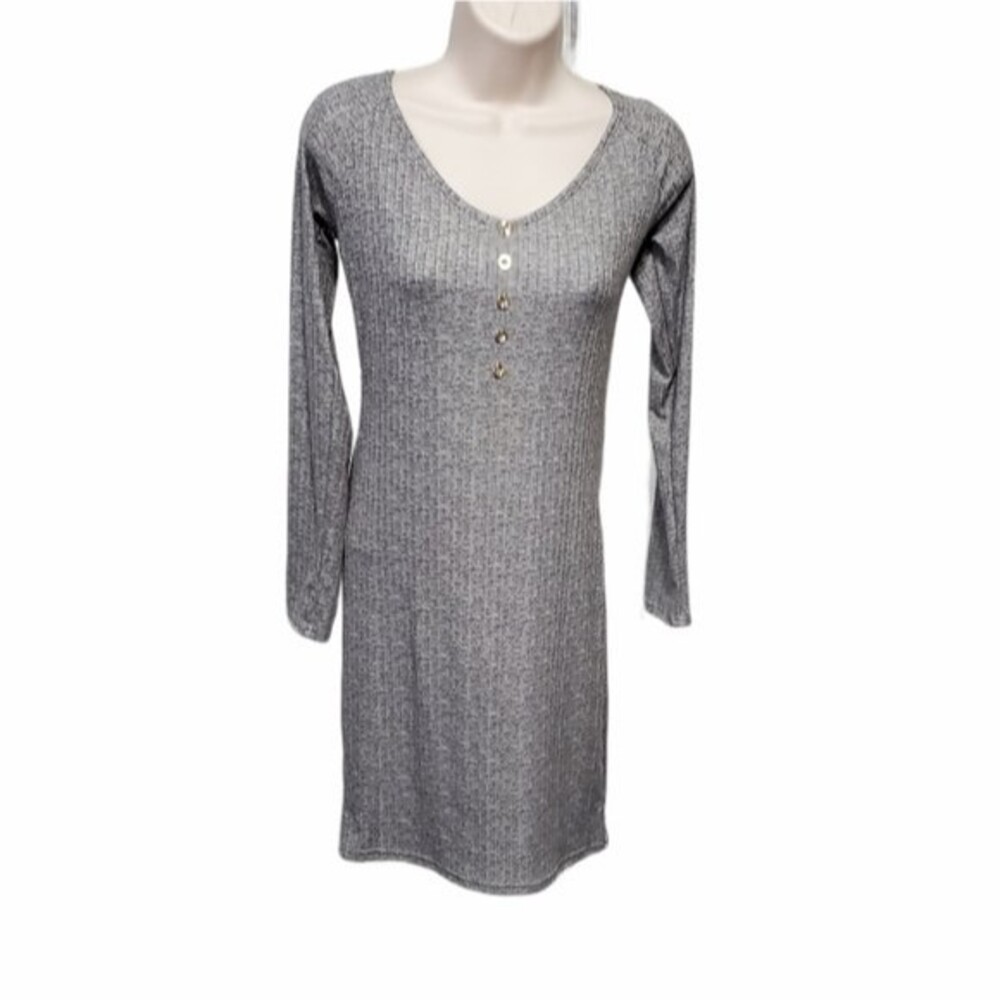 Coco & Shay gray long sleeve dress size XL soft  *